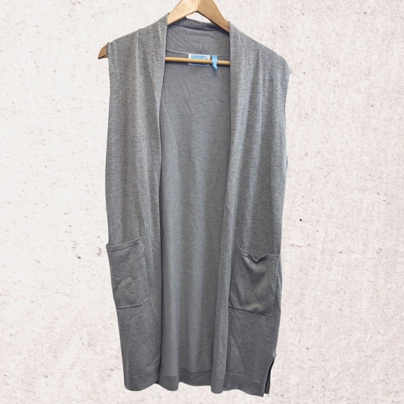 Survival Gray Sleeveless Cardigan - Picture 1 of 3